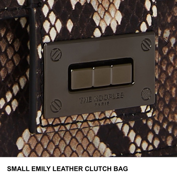 The Kooples SMALL EMILY LEATHER CLUTCH BAG nwt MSRP $270 - Picture 10 of 11